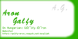 aron galfy business card